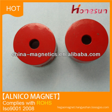 cast alnico 5 cylinder magnet with hole